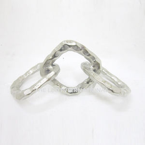 Escultura de Arte Artesanal de Lujo para Sala de Estar y Oficina, Base de Mármol con Metal de Aluminio, Forma Única, Plateada - Product Image 4