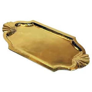 Plateau de service en métal au fini moderne Touche élégante pour les cuisines à domicile - Product Image 5