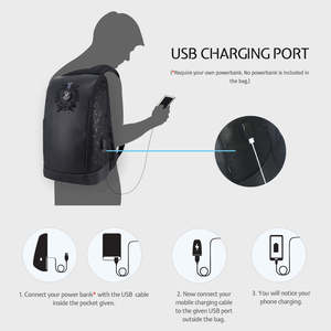 Arctic Fox Koala Anti-Theft Black Laptop bag and Backpack - Product Image 5