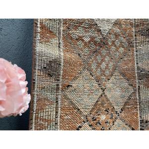 2.1x12 ft Turkish Vintage <b>Rug</b>, <b>Runner</b> <b>Rug</b>, Brown Herki Floral <b>Rug</b> - Product Image 3
