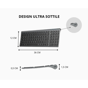 Teclado Ergonómico Ultrafino con Bluetooth 5.1 y USB-C, Teclado Numérico, Recargable, Acceso Multidispositivo, Producto Premium - Product Image 2