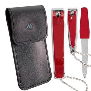 Quality fingernail & toenail Clipper Manicure Pedicure Nail Care by with Metal Nail <b>File</b> and <b>case</b> Black Color Edition - Product Image 1