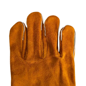 Guantes de soldadura de cuero Partido de vaca de alta calidad de tamaño XL Guantes DE TRABAJO protectores resistentes al calor/anticorte antiimpacto para trabajo pesado - Product Image 6