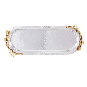 ถาดเสิร์ฟโลหะทรงสี่เหลี่ยมผืนผ้าถาดช็อคโกแลตโลหะแบบเรียบง่ายมีสไตล์คลาสสิกแบบใหม่ - Product Image 6