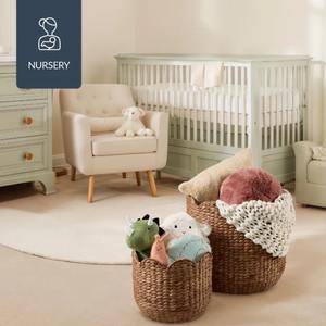 Ensemble de 3 paniers en jacinthe d'eau avec des bords en forme de coquille Panier de rangement fait à la main Vente en gros Écologique Fabriqué au Vietnam - Product Image 3