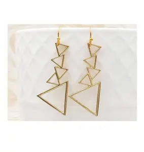 Direct Factory Supply Brass Metal Earrings for Partywear Jewellery geometric earrings giftware item fashion jewelry