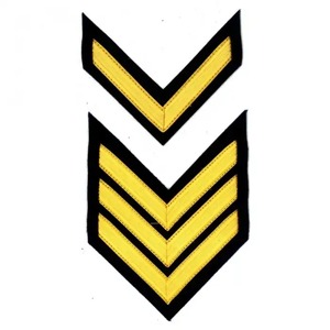 Chevron rang brodé à la main or Bullion feuille d'érable avec rayures cérémonie Chevron Patch - Product Image 6