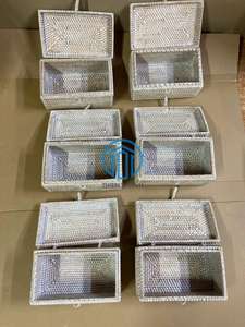 Cubierta de caja de pañuelos de ratán cuadrado, soporte de jacinto de agua Natural tejido a mano para decoración de hogar, Hotel y oficina - Product Image 2