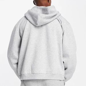 Sudadera con capucha personalizada con cremallera, 100% algodón polar, para invierno, lisa, con cremallera completa, transpirable, con logotipo personalizado para hombre - Product Image 2