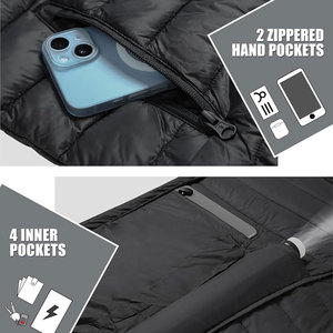 Veste matelassée chaude pour hommes avec veste d'hiver légère et respirante pour hommes Design matelassé pour hommes - Product Image 5