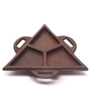 ถาดเสิร์ฟผลไม้และของขบเคี้ยวทำจากไม้แห้งทรงสามเหลี่ยมตามสั่ง - Product Image 5