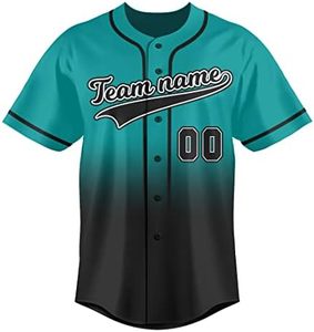 Camiseta de béisbol y softbol personalizada, ropa deportiva suave con botones para hombres y mujeres, impresión por sublimación de poliéster, número de nombre personalizado - Product Image 3