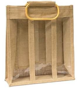 Sac de jute de bouteille de vin de cadeau de cordon réutilisable de quantité minimale de commande bas sac de pochette de vin de lin coloré naturel écologique promotionnel - Product Image 2