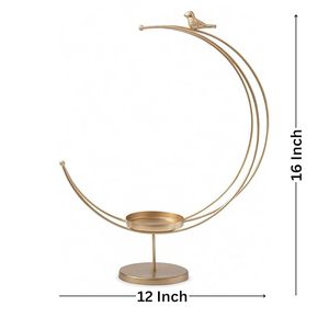 Metal <b>Candle</b> <b>Stand</b> with Round Base Elegant Iron Holder for Festive Table Decoration and Home DECOR - Product Image 1