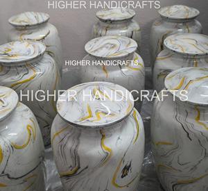 Urnas de Cremación Más Vendidas para Cenizas Humanas, Urnas Funerarias de Metal y Aluminio para Adultos, Suministros al por Mayor de la India - Product Image 4
