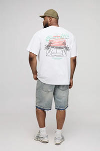 เสื้อยืดผู้ชายไซส์ใหญ่พิเศษ พิมพ์ลายดิจิทัล ปี 2025 ผ้าฝ้าย 100% พรีเมียม ลายดอกไม้แบบกำหนดเอง 220 GSM ระบายอากาศได้ดี แห้งเร็ว - Product Image 2