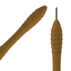 Empuñadura de silicona resistente y reutilizable para espejo dental, ligera, color ocre, tono tierra, mango para instrumentos dentales - Product Image 3