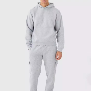 ชุดวอร์มทรงคาร์โก้สำหรับผู้ชายโอเวอร์ไซส์ทรงบ็อกซี่มีฮู้ดชุดวอร์มใส่สบายระบายอากาศได้ดี - Product Image 1