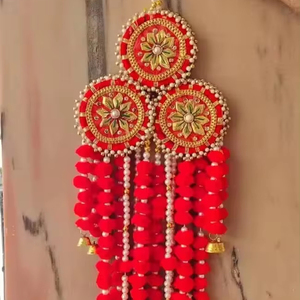 Colgante de pared decorativo tradicional indio, decoración de pared, decoración del hogar, colgante de fondo, fondo Haldi Mehendi, decoración - Product Image 1