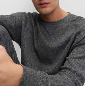 Sweat-shirt délavé vierge pour hommes de qualité supérieure Logo personnalisé 100% polyester coupe régulière streetwear unisexe - Product Image 4