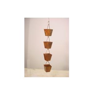 Campana de cadena de lluvia de Metal con diseño de anillo doble para colgar en el jardín, adornos de uso decorativo, decoración de temporada lluviosa - Product Image 5