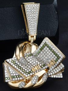 Superbe pendentif personnalisé pour homme, style hip-hop, plaqué or, bijoux fins, diamant, charme en argent sterling 925 - Product Image 5