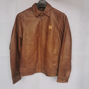 Manteau en cuir pour hommes coupe-vent en cuir à double boutonnage style militaire - Product Image 4