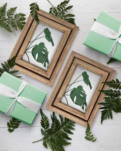 Rotating Floating Picture <b>Frame</b>, <b>4x6</b>, Set of 2, Wooden Double Sided <b>Frame</b>, Fits Vertical or Horizontal Photos, Rustic Tabletop - Product Image 6