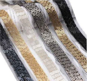 Exclusivo bordado de encaje con cuentas multicolor a la moda 2024 para moda y vestidos - Product Image 3