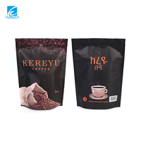 Sachets d'emballage de café personnalisés en gros, refermables avec fermeture éclair, de qualité alimentaire, certifiés HALAL, pour grains de café torréfiés