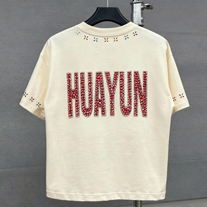 T-shirt ample de qualité supérieure pour l'été, style streetwear, design en strass, t-shirt pour homme - Product Image 4