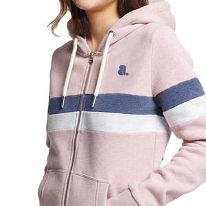 Sudadera con capucha de bloque de Color para mujer, servicio OEM y ODM de diseño propio, novedad de 2024, sudaderas con cremallera a la venta - Product Image 1