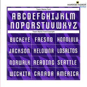 Maillot de football américain personnalisé violet et blanc en sublimation, prix de gros, logo personnalisé, uniforme en maille vierge pas cher pour hommes - Product Image 5