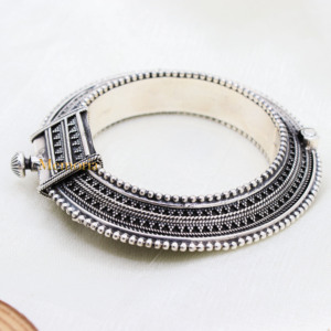 Handmade Best Quality Beaded <b>Bracelet</b> <b>Silver</b> Kada 925 Sterling <b>Silver</b> <b>Bracelet</b> Jewelry for Wholesale - Product Image 2