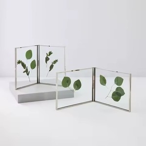 Double Glass Modern Hanging Photo <b>Frame</b> Stand Irregular Shaped Table Decor Custom Sizes Vintage - Product Image 3
