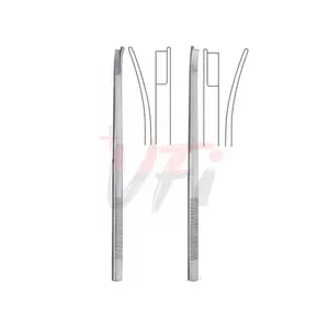 Nievert สิ่วพร้อมการ์ด20ซม. ตรงโค้งซ้ายและโค้งขวาเยอรมันสแตนเลสเครื่องมือผ่าตัดพลาสติก - Product Image 1