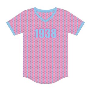 เสื้อยืดตาข่ายแบบสวมหัวแจ็คและจิลล์ออฟอเมริกาเสื้อเบสบอลแบบสวมหัวสีเทา1938แจ็คแอนด์จิลล์เสื้อยืดองค์กรมืออาชีพเสื้อยืดสีดำ - Product Image 2