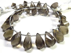 ลูกปัดควอทซ์บิดเกลียว8เส้นธรรมชาติ25ชิ้น10-15มม. อัญมณีเจียระไนแบบหลวมเครื่องประดับแฟนซีลูกปัด Briolette - Product Image 4