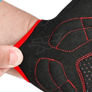 Último diseño de guantes de ciclismo transpirables OEM servicio al por mayor tasa de medio dedo guantes de ciclismo hechos en Pakistán - Product Image 6