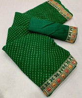 Blouse de sari pour femme en mélange de soie et de rayonne, pour tenue de soirée, dernière collection, design ethnique, en tissu satin crêpe, imprimé numérique, lavable en machine