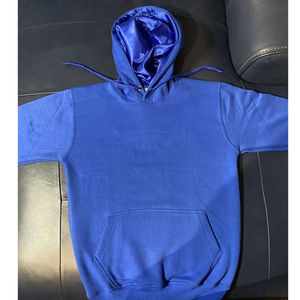 Gran oferta, sudaderas con capucha con logotipo personalizado, sombrero forrado de seda satinada, 100% de algodón Sudadera con capucha, jersey de manga larga con forro de satén para hombre, sudadera transpirable OEM - Product Image 3