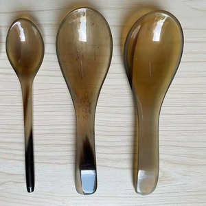 Best Quality Handicraft Animal Style Bowl Quality Polished White Horn Spoon for Home Restaurant Kitchen Use on Sale - Product Image 1