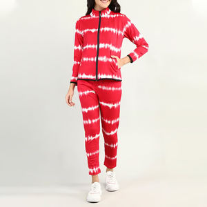 Nuevo estilo sublimación superventas manga larga Tech Fleece mujer chándal 2 uds conjunto impreso poliéster sublimación chándal - Product Image 1