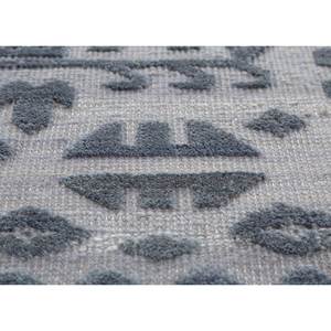 Alfombra de Lana Tejida a Mano en Gris y Negro, Modelo AKWL-13011, con Patrón de Medallón Grande para Decoración de Sala de Estar y Pasillo - Product Image 3