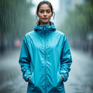 Chaquetas cortavientos impermeables con capucha y cremallera completa para mujer, ropa de calle, abrigos de lluvia cortavientos de Color sólido para mujer - Product Image 4