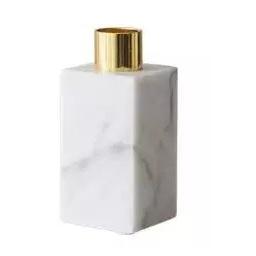 Bougeoir en marbre en forme de pilier supérieur en métal de taille personnalisée, design luxueux, décoration de comptoir, bougeoir - Product Image 2