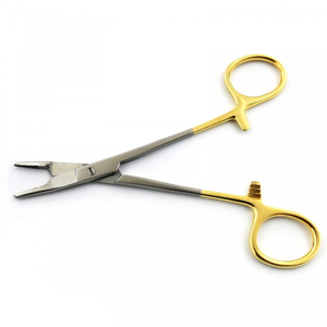 Porte-aiguille allemand réutilisable en acier inoxydable Classe I Ciseaux de suture de 12.5cm Pince vétérinaire Ciseaux chirurgicaux - Product Image 2