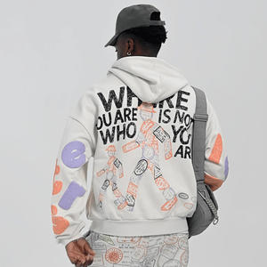 Sudaderas con Cremallera y Logotipo Personalizado para Hombre, Fabricantes de Sudaderas de Alta Calidad, 100% Algodón, Felpa, Invierno, Estilo Urbano, Talla Grande - Product Image 6