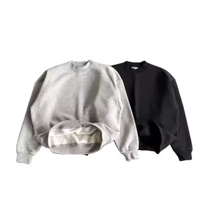 2025 vente en gros pull à capuche blanc plaine sweats 100% coton polaire sweats à col rond poids lourd 500gsm sweat à capuche zippé - Product Image 6