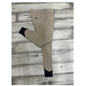 Culotte d'équitation avec Patch de genou en silicone pour hommes couleur Tan disponible à un prix abordable exportation depuis l'inde - Product Image 3